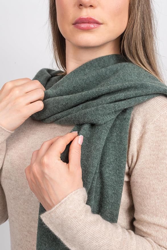 Dalle Piane Cashmere - 100% Cashmere Scarf - Made in Italy - Winter Neck Warmer (14" x 77") - Christmas Gift