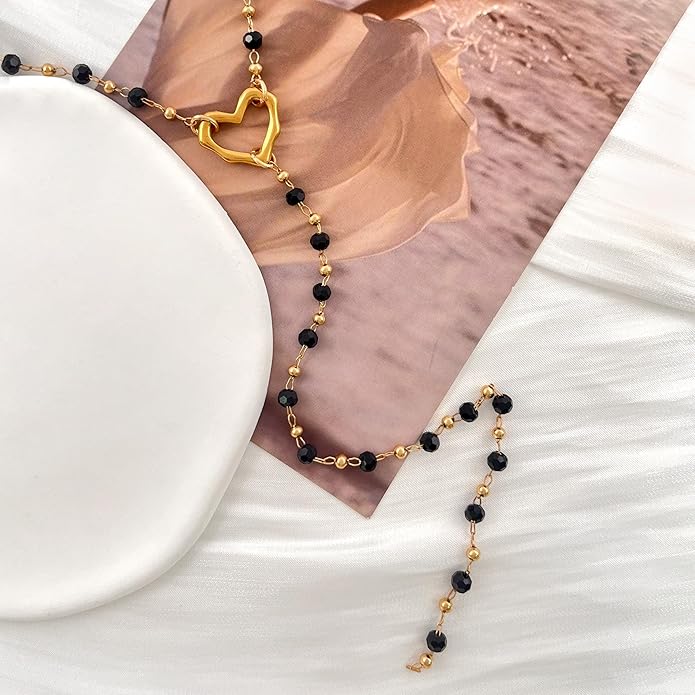 Irregular Y2k Long Y-shaped Necklace with Zircon Inlaid Sparkling Brick Tassel Pendant Double-Layer Chain High-end Fashion Accessory Women's