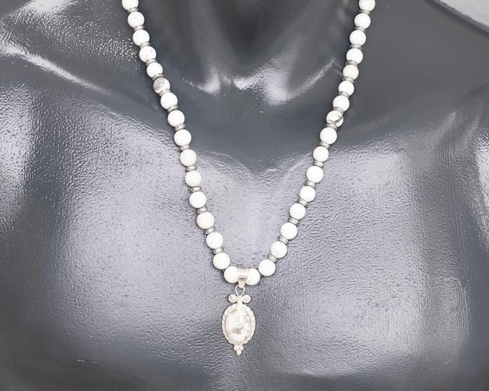 Natural Carnelian Agate Silver Pendant, Genuine Black Onyx Beaded Necklace, Gemstone Strong Necklace, 18x13 Cabachon, Fashion Dainty Jewelry, Healing Crystal Chakra Necklace, Minimalist Necklace