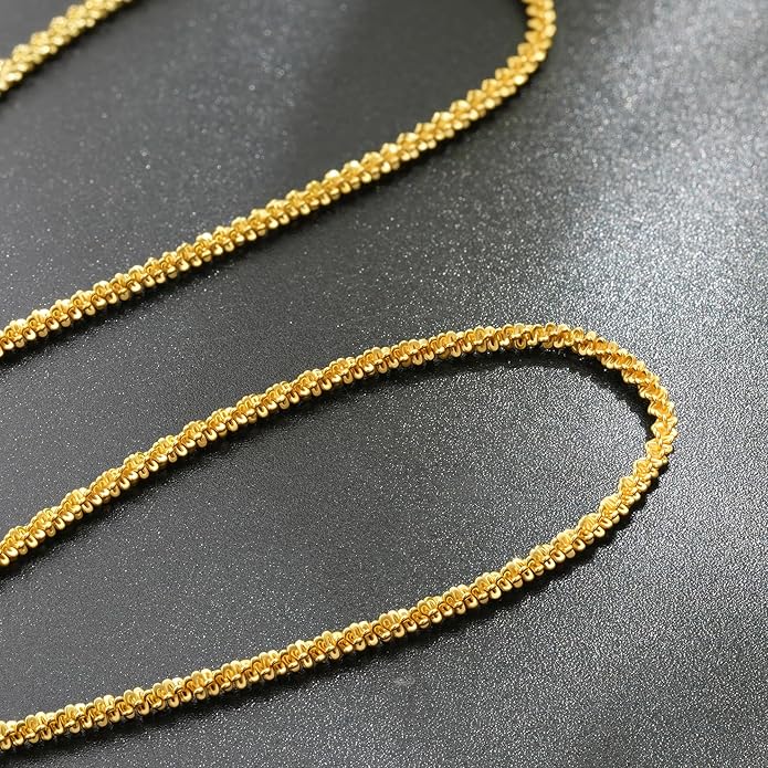 S925 Sterling Silver Sparkly Chain Necklace for Women - 0.8mm Sterling Silver Necklace Thick Sturdy Colourfast Chain Necklaces Jewelery for Women 16/18/20/22 Inch