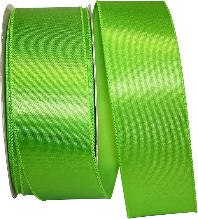 Reliant Ribbon 92575W-185-40K Satin Value Wired Edge Ribbon, 2-1/2 Inch X 50 Yards, Citrus