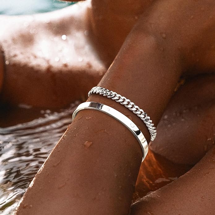 Gold Bracelets for Women Non Tarnish, 14K Gold Plated Chunky Cuff Bracelet Gold Bangles Bracelet for Women Trendy Tie Knot Cuban Rope Paperclip Beaded Bracelet Stack Jewelry Gifts