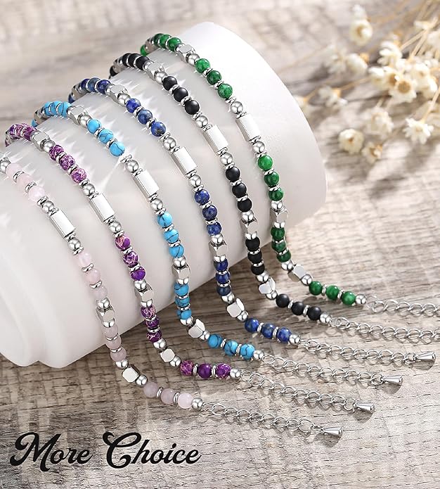 Tiny Gemstone Beaded Bracelets for Women Teen Girls, You are Awesome Jewelry Gifts for Women, Friends, Sister, Mom, Daughter...