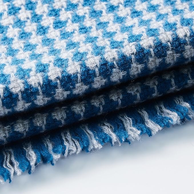 EURKEA 100% Cashmere 2025 Winter Scarf for Women Fringed Edges Warm & Soft Lightweight Solid/Plaid/Two-Tone Free Size