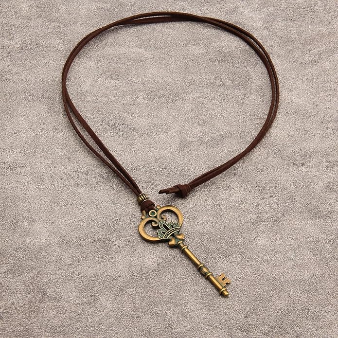 Boho Necklaces for Women Chunky Circle Necklace Layered Boho Circle Leather Choker Necklace Long Vintage Necklaces Bohemian Jewlery Gifts