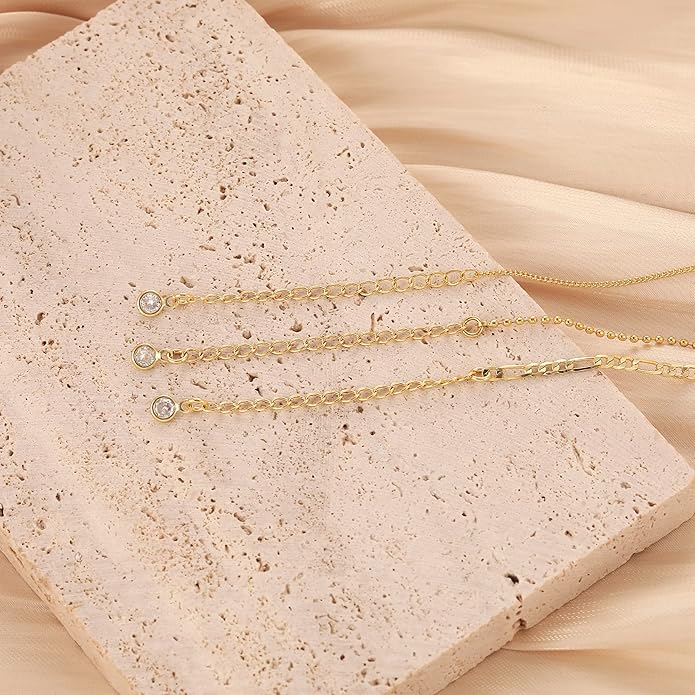 Freekiss Herringbone Necklace for Women,Dainty Gold Necklace,14k Gold Plated Snake,Gold Chain Choker Necklaces,Simple Gold Layered Necklaces,Gold Jewelry Gift for Women