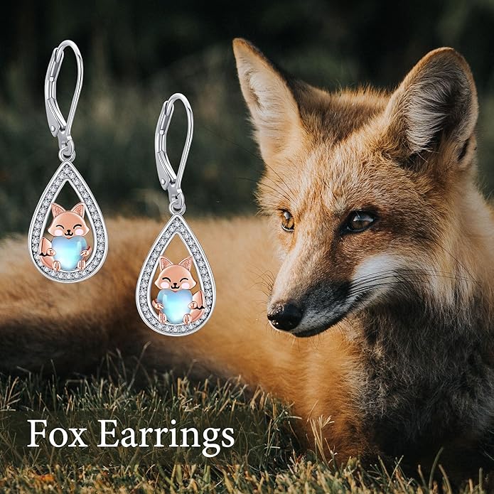 Animal Earrings 925 Sterling Silver Dangle Earrings Leverback Earrings Animal Jewelry for Women
