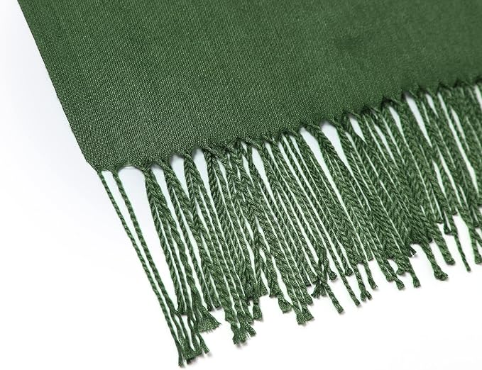 Cindy & Wendy Pashmina Shawls and Wraps Large Scarfs for Women Wedding Party Bridal Long Fashion Solid Shawl Wrap Fringes