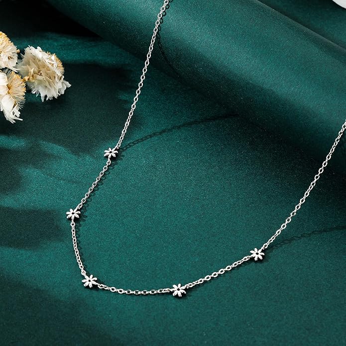 M MOOHAM Gold Clover Heart Pearl Butterfly Star flower Choker Necklace for Women - Dainty 14K Gold Plated Cubic Zirconia Cute Station Necklaces for Women Trendy Prom Jewelry Gifts