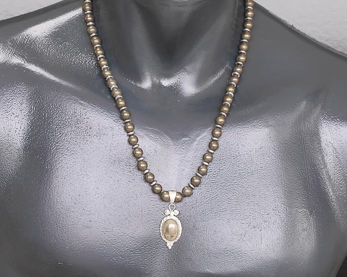 Natural Carnelian Agate Silver Pendant, Genuine Black Onyx Beaded Necklace, Gemstone Strong Necklace, 18x13 Cabachon, Fashion Dainty Jewelry, Healing Crystal Chakra Necklace, Minimalist Necklace