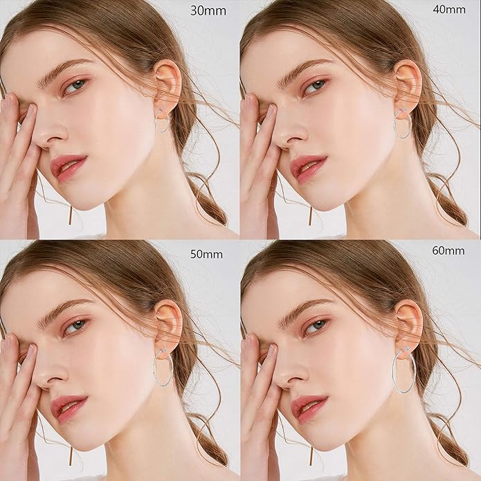 Stainless Steel Gold Plated Hoops Silver Plated Hoop Earrings Hypoallergenic Hoop Cartilage Piercing Earrings Tiny Ball Cubic Zirconia Stud Earrings Set for Women