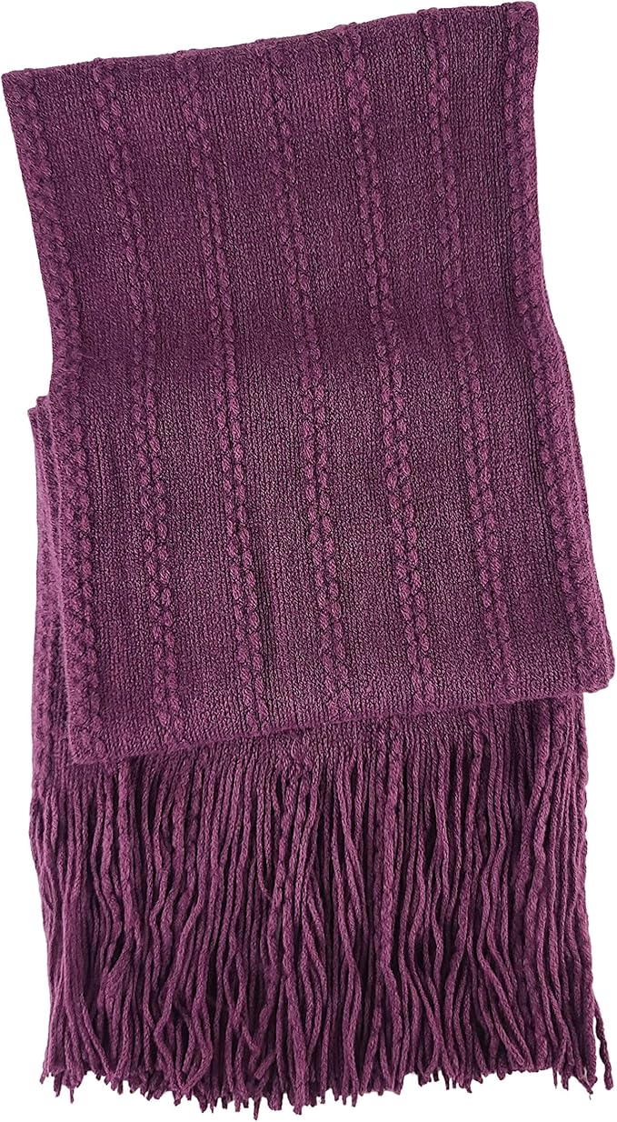 BRUCERIVER Women's Ultra Soft Knit Scarf & Glove Set Touchscreen Function Cable Design