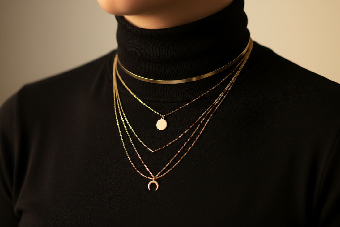 ✨ Jewelry for Layering with High Neck Tops