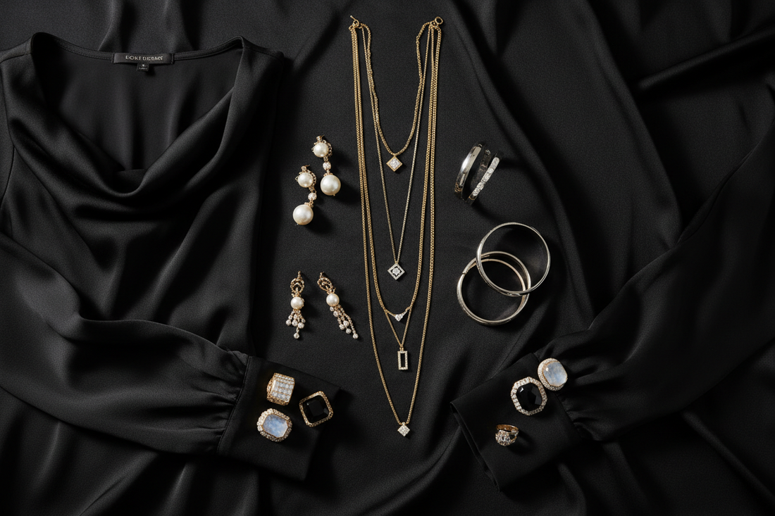 🖤 Jewelry Styling Tips for Black Outfits