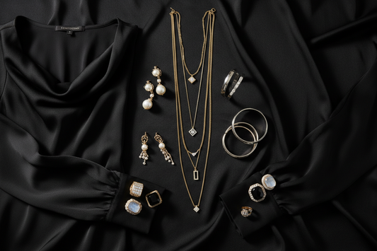 🖤 Jewelry Styling Tips for Black Outfits