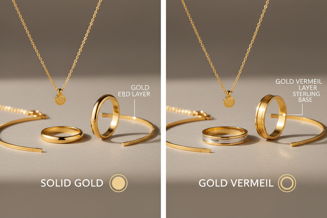 💎 The Difference Between Solid Gold and Gold Vermeil