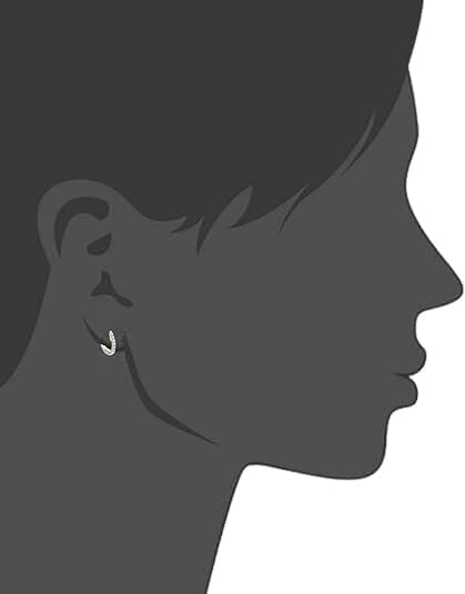 DISENO Huggie Hoop Earrings in 10k White and Yellow Gold with 0.05 ct Natural Diamonds (F-G Color, SI1-SI2 Clarity) Fine Jewelry for Women Ideal Gifts for Birthday, Wedding, Anniversaries