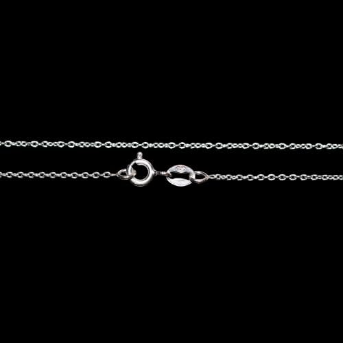 Thin Solid 925 Sterling Silver Chain Necklace 1.1mm, 14 16 18 20 22 24 Inch, Cable Chain, Anti-tarnish, Hypoallergenic, Includes Gift Box, Strong Dainty Chain for Women, Made in Thailand