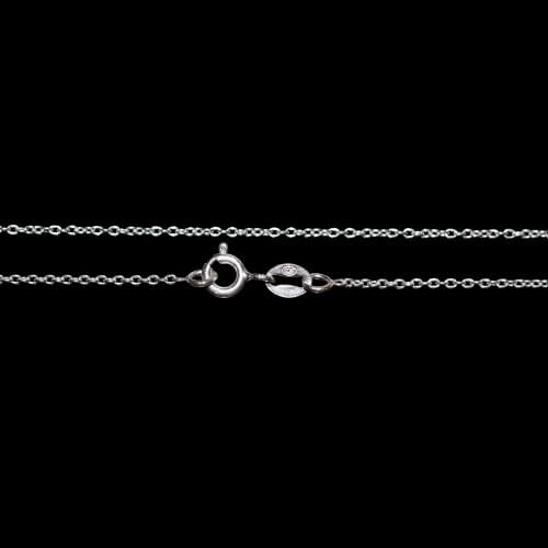 Thin Solid 925 Sterling Silver Chain Necklace 1.1mm, 14 16 18 20 22 24 Inch, Cable Chain, Anti-tarnish, Hypoallergenic, Includes Gift Box, Strong Dainty Chain for Women, Made in Thailand