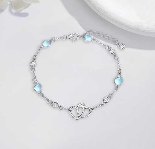 Anklet for Women 925 Sterling Silver Double Infinity Ankle Bracelet Waterproof Summer Jewelry Anniversary Birthday Gifts for Her