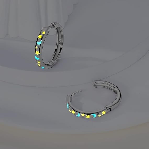 925 Sterling Silver Women Earrings, Sparkling Star and Moon Earrings, Various Hypoallergenic Earrings, Best Gift for Women