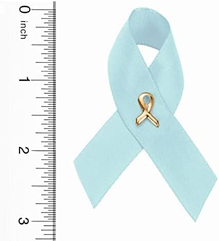 1/2/5/10/25/50/100pcs Satin Awareness Ribbon Pins (Pick your color), for Cancer & Disease Awareness, Bulk Quantities for Fundraising, Events, Gift Giving