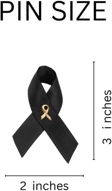 1/2/5/10/25/50/100pcs Satin Awareness Ribbon Pins (Pick your color), for Cancer & Disease Awareness, Bulk Quantities for Fundraising, Events, Gift Giving