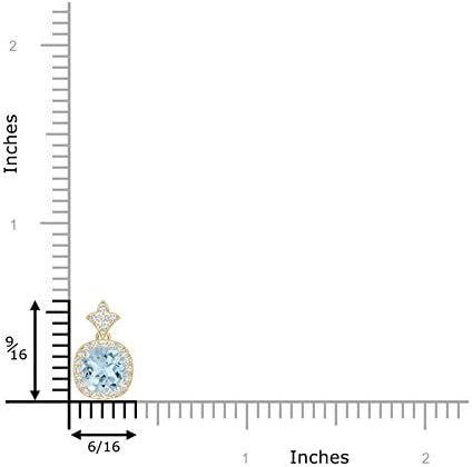 Angara Natural Aquamarine Pendant for Women | Vintage in 14K Solid Gold/Platinum With 18" Chain | March Birthday, Anniversary, Gemstone Jewelry Gift