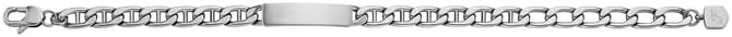 Fossil Men's Plated Stainless Steel Engravable Personalized Gift ID, Chain or Cuff Bracelet for Men