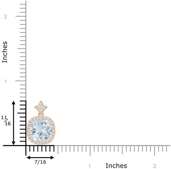 Angara Natural Aquamarine Pendant for Women | Vintage in 14K Solid Gold/Platinum With 18" Chain | March Birthday, Anniversary, Gemstone Jewelry Gift