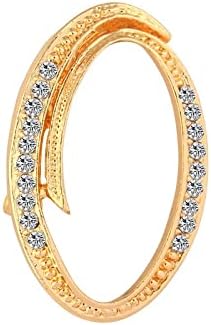 DSADKI A-Z Lette Brooch 26 Initial Pins Gold Plated Metal Brooches - Clear Crystal Rhinestone Brooch Breastpin for Women