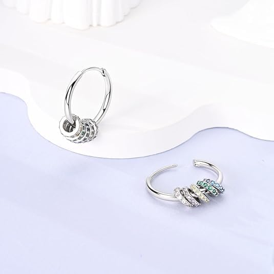 925 Sterling Silver Women Earrings, Sparkling Star and Moon Earrings, Various Hypoallergenic Earrings, Best Gift for Women