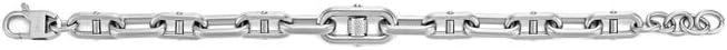 Fossil Men's Plated Stainless Steel Engravable Personalized Gift ID, Chain or Cuff Bracelet for Men