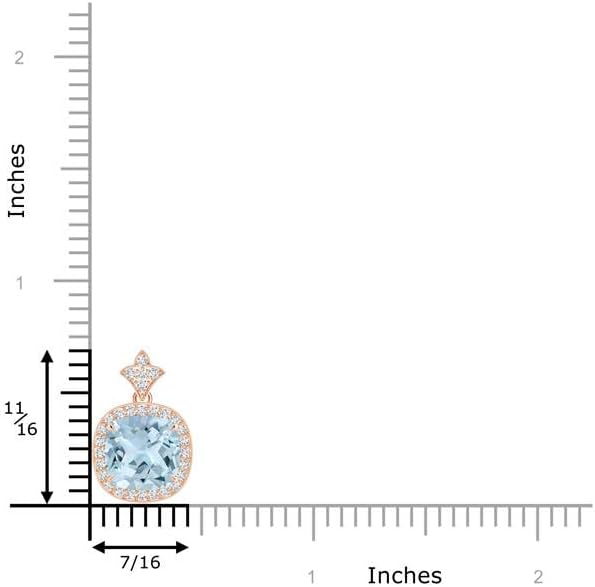 Angara Natural Aquamarine Pendant for Women | Vintage in 14K Solid Gold/Platinum With 18" Chain | March Birthday, Anniversary, Gemstone Jewelry Gift