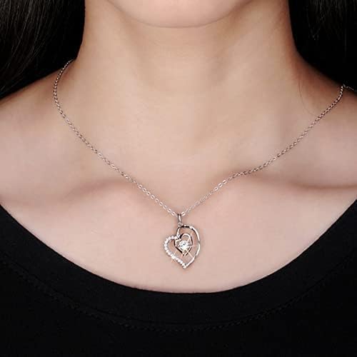Couples Gifts Necklace To My Soulmate Necklace Birthday Christmas Jewelry Romantic Gifts For My Wife with Message Card Box Personalized Gift Present Pendant for Future Wife Soulmate Girlfriend