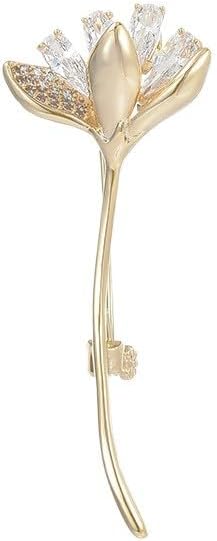 Flower Brooch Pin Rhinestones Pearl Flower Brooches Floral Pin Jewelry for Women Girls