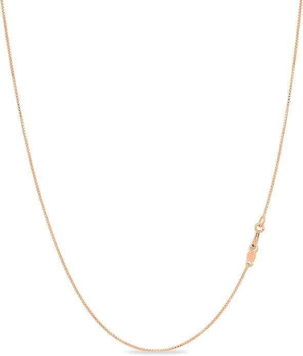 KEZEF 925 Sterling Silver Necklace for Women | Thin 0.7mm 18k Gold plated, Rose Gold chain for women, Silver chain necklace jewelry | cadena de plata 925 para hombre mujer