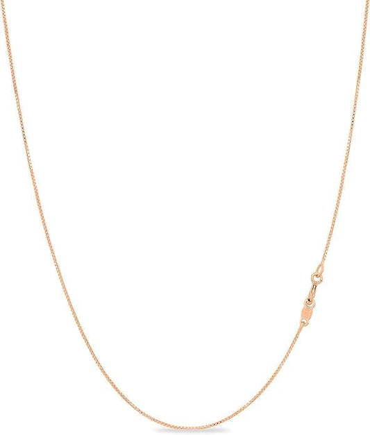 KEZEF 925 Sterling Silver Necklace for Women | Thin 0.7mm 18k Gold plated, Rose Gold chain for women, Silver chain necklace jewelry | cadena de plata 925 para hombre mujer