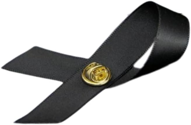 1/2/5/10/25/50/100pcs Satin Awareness Ribbon Pins (Pick your color), for Cancer & Disease Awareness, Bulk Quantities for Fundraising, Events, Gift Giving