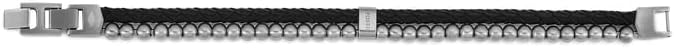 Fossil Men's Stainless Steel and Genuine Leather and/or Beaded Bracelet for Men