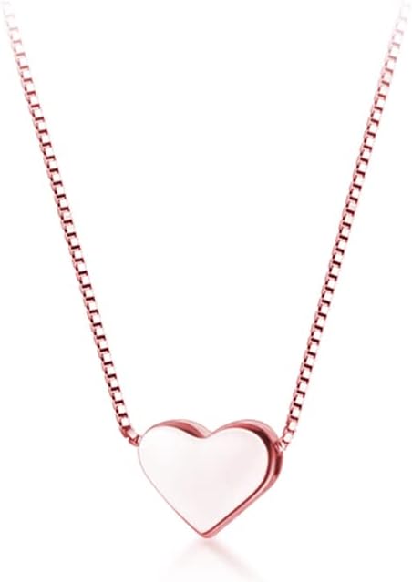SLUYNZ Genuine 925 Sterling Silver Tiny Love Heart Pendant Necklace for Women Simple Sweet Heart Choker Necklace