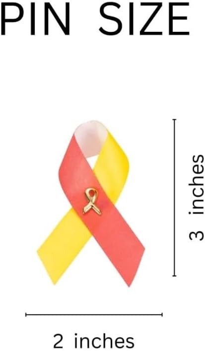 1/2/5/10/25/50/100pcs Satin Awareness Ribbon Pins (Pick your color), for Cancer & Disease Awareness, Bulk Quantities for Fundraising, Events, Gift Giving