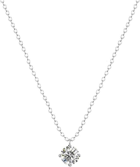 Zeffy Diamond Necklaces for Women, Dainty Gold Necklace 18k Gold Plated Layered Necklaces Simple Gold CZ Diamond Pendant Necklaces for Women Trendy Jewelry Gifts for Girls