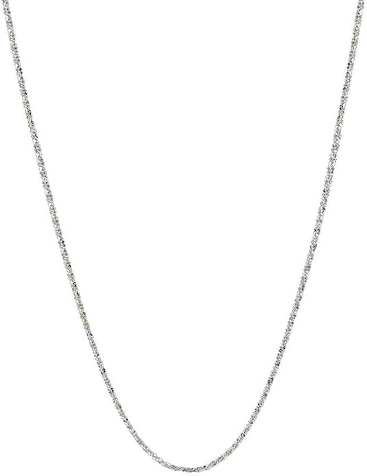 Savlano 925 Sterling Silver Solid Crisscross Roc Chain Necklace For Women - Made in Italy Comes With a Gift Box