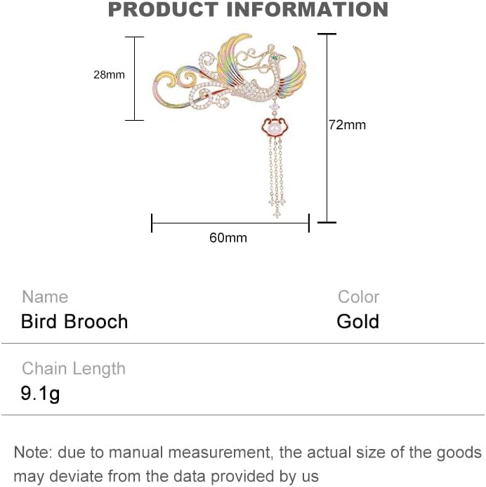 Exquisite 14K Gold Phoenix Brooch for Women, Inlaid with Moissanite and Premium Gemstones, Ideal Luxury Gift for Holidays and Special Occasions