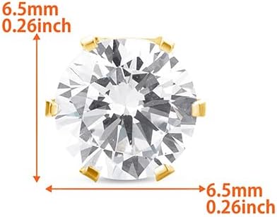 Round 14K Gold Earrings for Women in Solid 14K White Gold 585/14K Yellow Gold 585 with Ruby/Sapphire/Zirconia/Emerald Gemstones, Stud Earrings For Women,Women's Jewelry Delivered in Jewelry Box