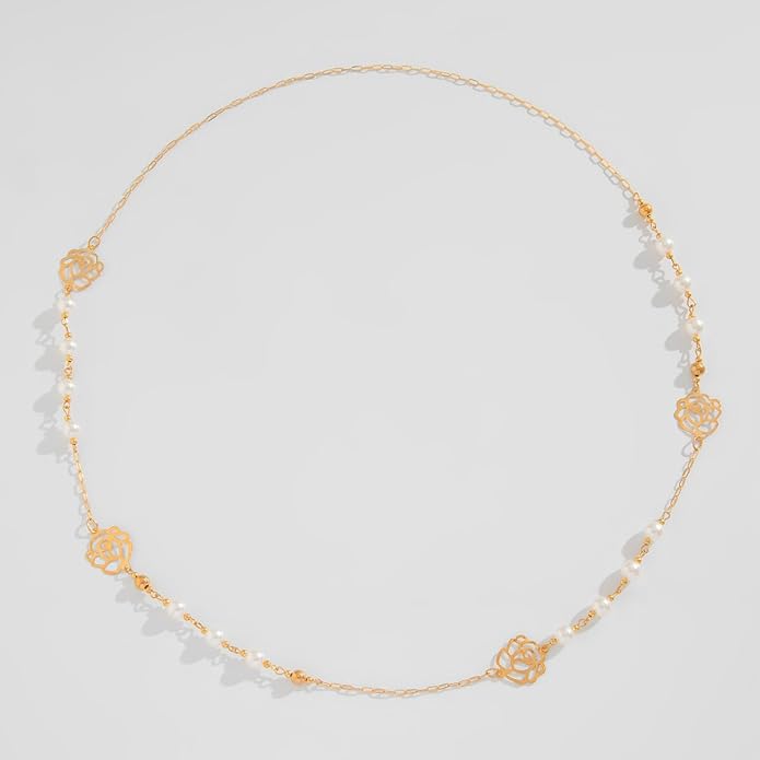 Long Pearl Necklaces for Women Pearl Long Chain Necklace Dainty Gold And Long Pearl Necklaces Layered Pearl Necklace Statement Sweater Strand Chain Jewelry