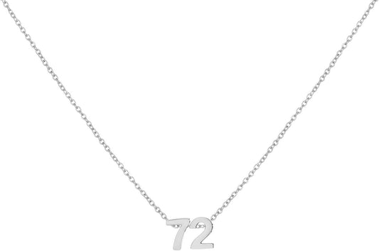Number Necklace for Women Dainty 18K Gold Plated Pendant Necklace Charm Birth Month Personalized Jewelry Birthday Gift