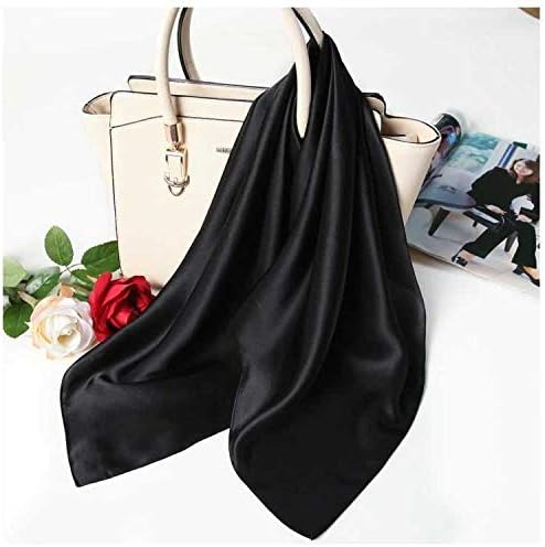 ANDANTINO 100% Mulberry Silk Square Scarf for Hair-25.6" X25.6'' Women Men Natural Silk Neckerchief Digital Printed Headscarf