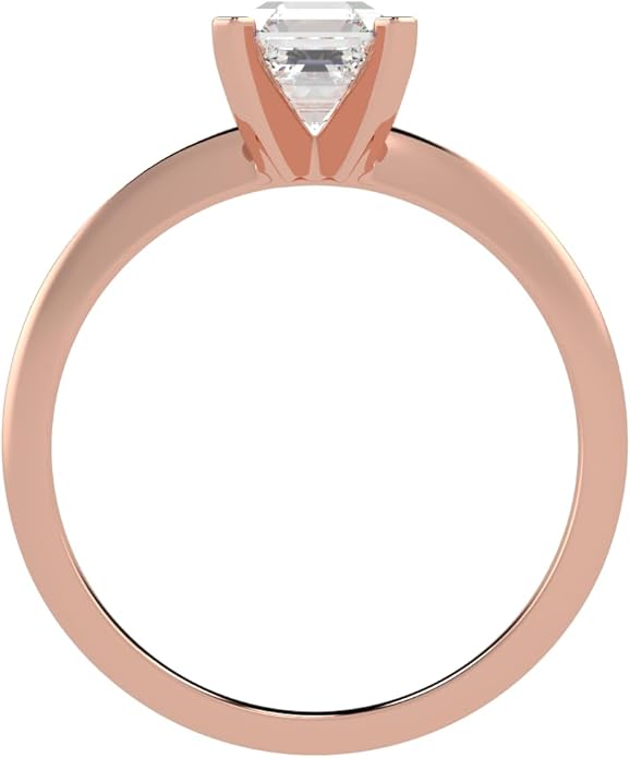 Houston Diamond District 1 to 5 Carat LAB GROWN Solitaire IGI CERTIFIED Diamond Engagement Ring (E-F Color VS2-SI1 Clarity)